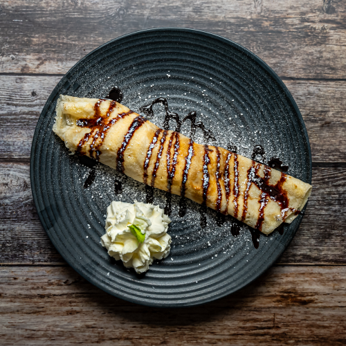 Crepes Con Nutelle E Briciole Di Biscotto